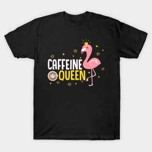 Womens Funny Caffeine Queen product I Magical Coffee Flamingo T-Shirt